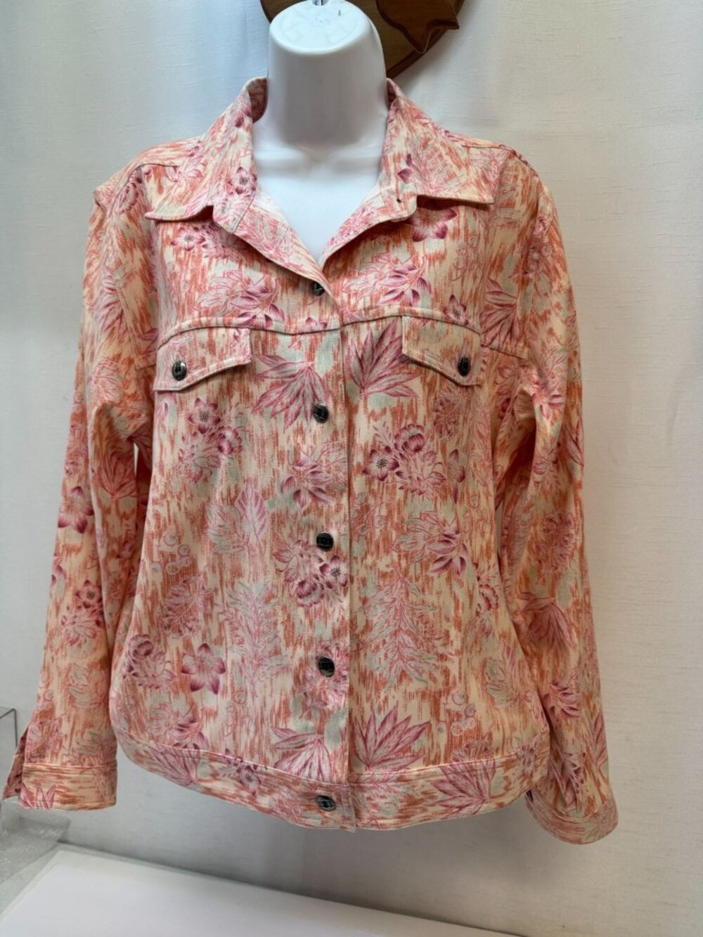 Pink flowered jacket, large by Christopher Banks
